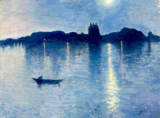 Le-Lac-au-Clair-de-Lune-Jean-Delville-Oil-Painting-768x567